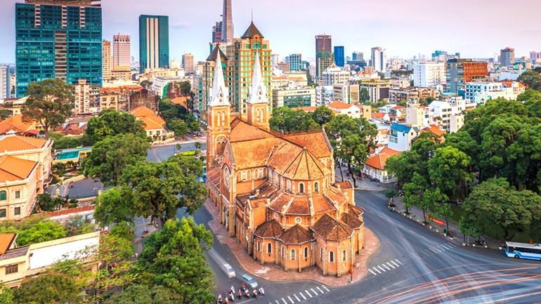La catedral de Notre Dame en Saigon