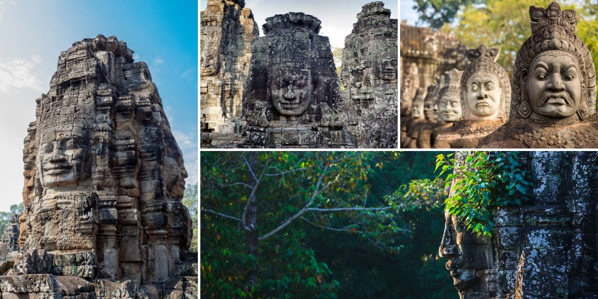 El templo de Bayon está decorado con más de 200 caras