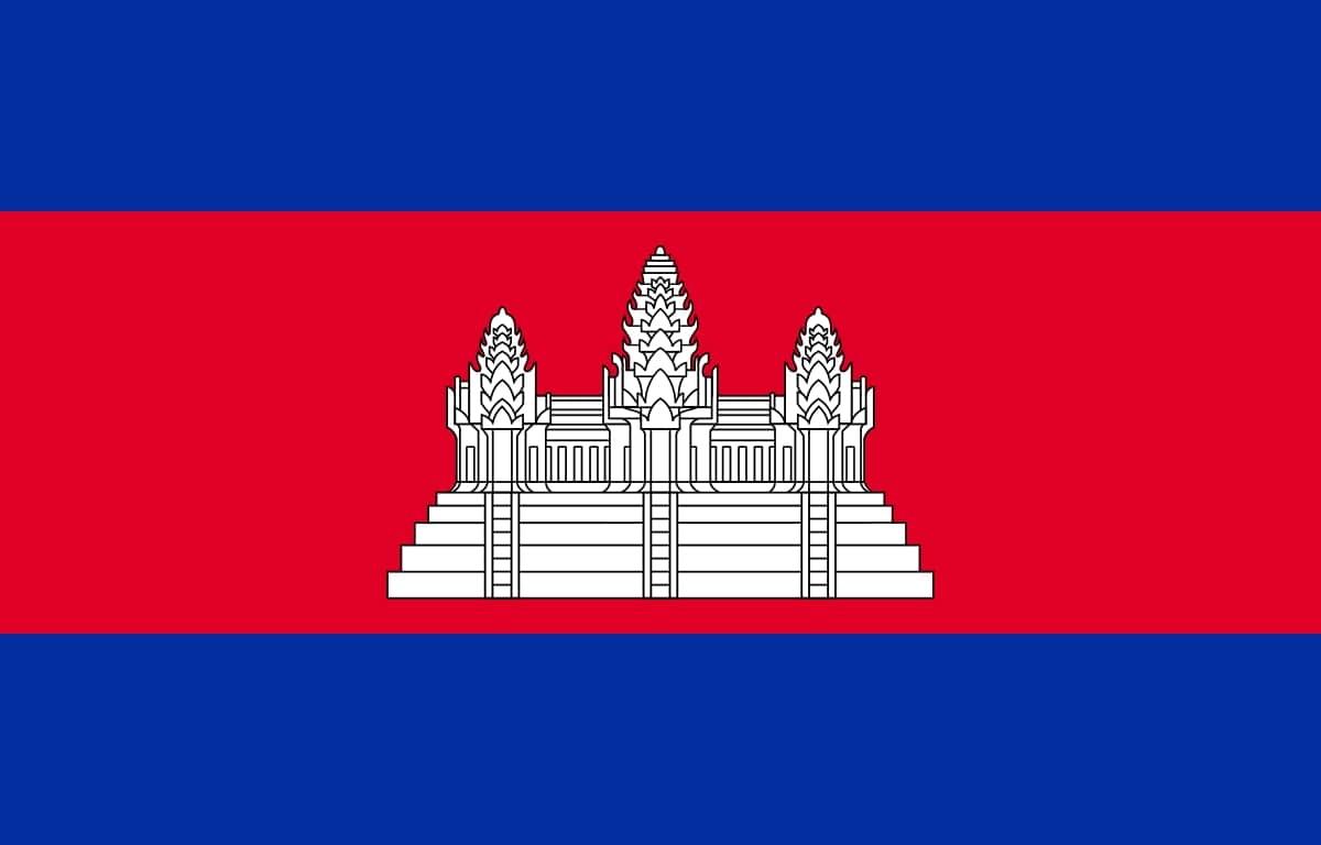 Angkor Wat aparece en la bandera de Camboya