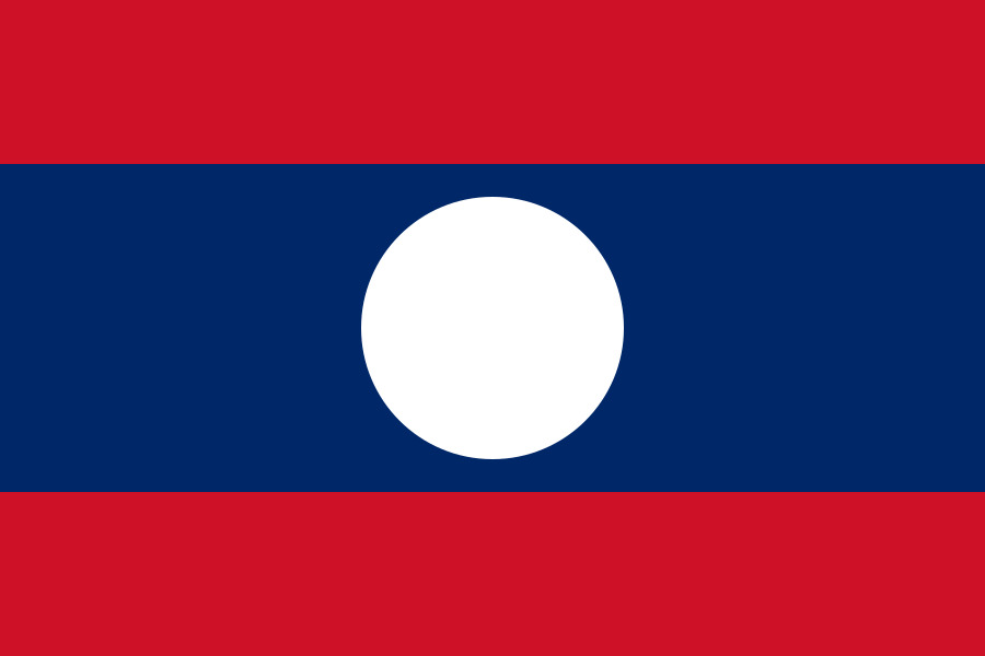 Bandera de la República Democrática Popular Lao (1975 - presente)