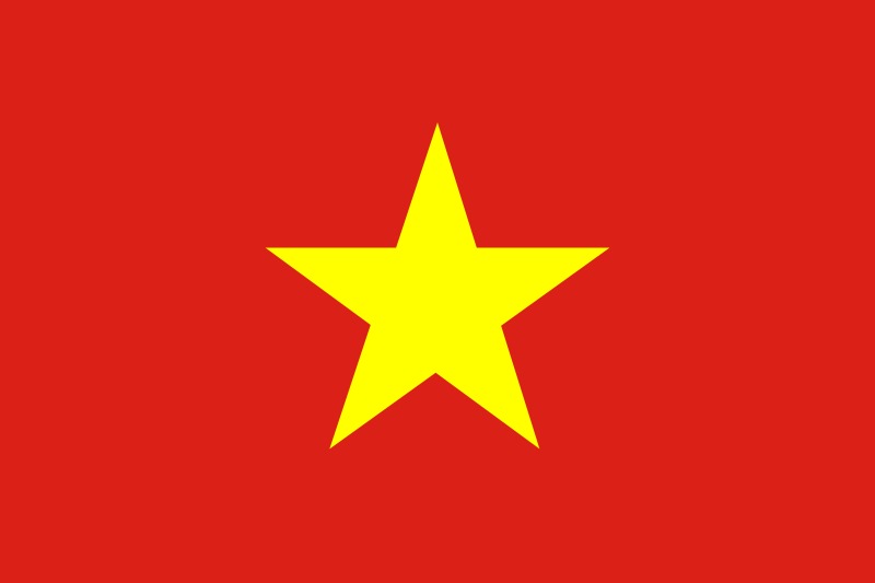 Bandera nacional de la República Democrática de Vietnam durante el periodo 1955-1976
