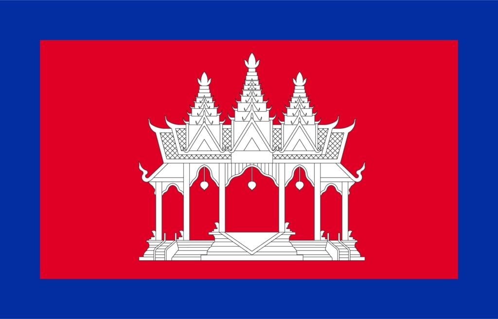 Bandera Camboya bajo dominio francés 1868-1942