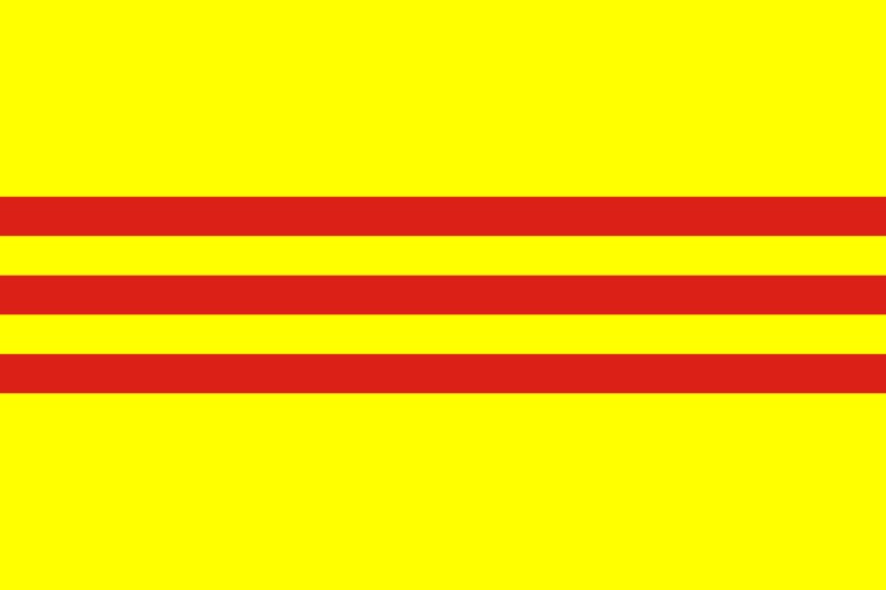 Bandera del Estado de Vietnam (1949–1955) y la República de Vietnam (1949–1975)