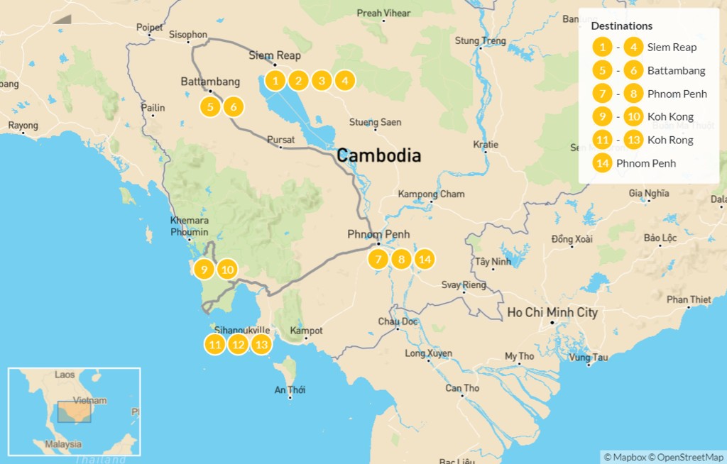 ¿Dónde está la isla de Koh Rong Camboya?