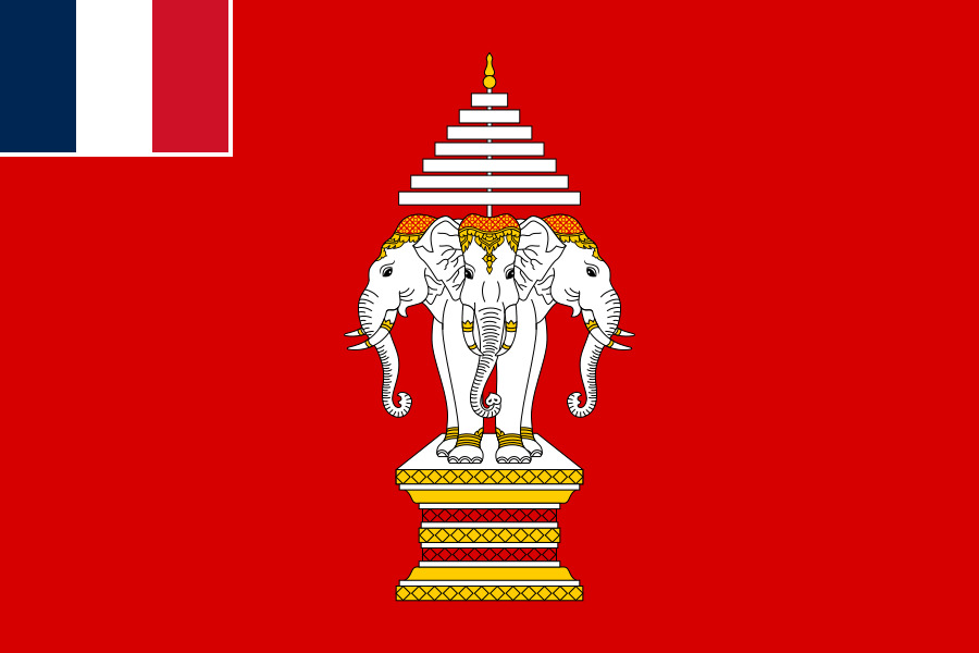 Bandera del Reino de Luang Prabang (1893 - 1946)